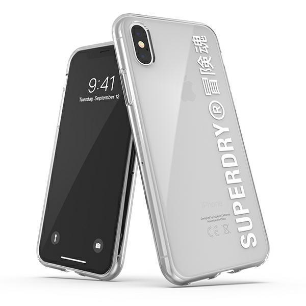 Etui SuperDry Snap na iPhone X/Xs Clear Case - białe 41576-2285137