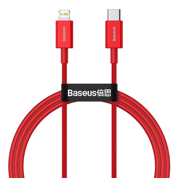 Baseus Superior kabel USB Typ C - Lightning do szybkiego ładowania Power Delivery 20 W 1 m czerwony (CATLYS-A09)-2194005