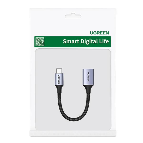 Ugreen kabel adapter przejściówka OTG USB-C (męski) - USB-A (żeński) 5Gb/s 0.15m czarny (US378)-3108553