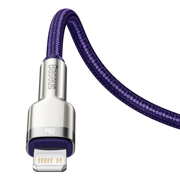 Baseus kabel Cafule Metal PD USB-C - Lightning 1,0 m fioletowy 20W-2047721