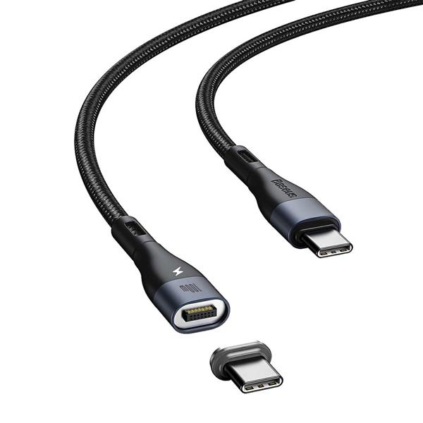 Baseus kabel magnetyczny Zinc PD USB-C - USB-C 1,5 m czarny 100W-2047761