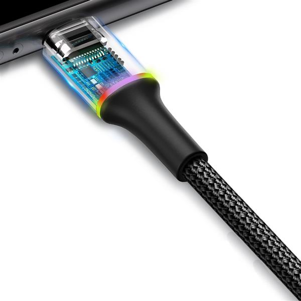 Baseus kabel Halo USB - USB-C 1,0 m 3A czarny-2044829