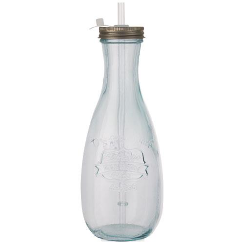 Butelka Polpa ze szkła z recyklingu ze słomką-2337878