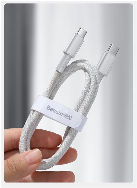 Baseus kabel USB Typ C - USB Typ C szybkie ładowanie Power Delivery Quick Charge 100 W 5 A 2 m biały (CATGD-A02)-2171194