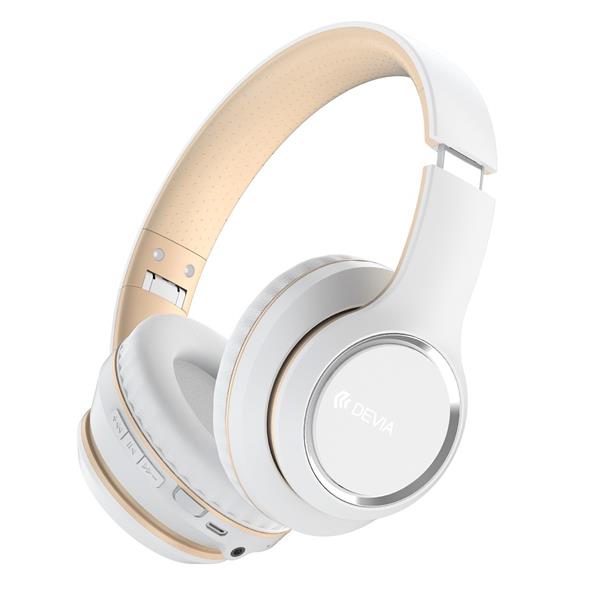 Devia słuchawki Bluetooth Kintone nauszne białe-2055786