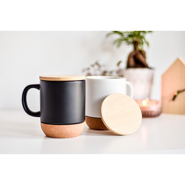Kubek ceramiczny z bambusową przykrywką, czarny-2015823