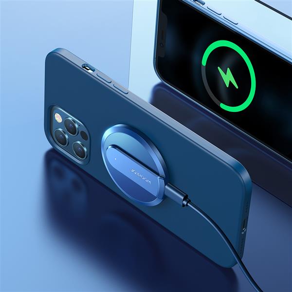 Joyroom bezprzewodowa ładowarka Qi 15 W do iPhone (kompatybilna z MagSafe) + kabel USB Typ C czarny (JR-A28)-2202791