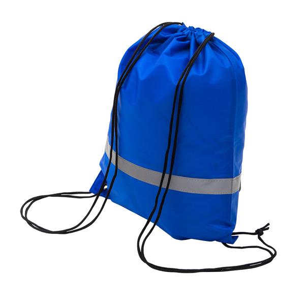 Plecak promocyjny z taśmą odblaskową, niebieski-1623006