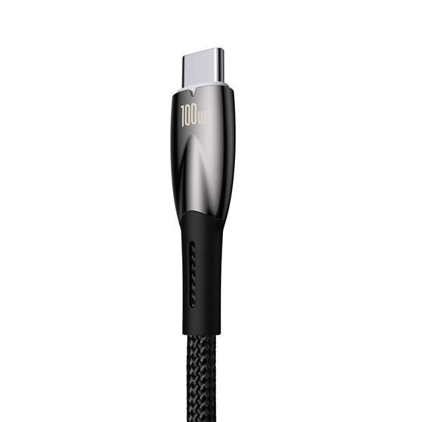 Baseus Glimmer Series kabel do szybkiego ładowania USB-A - USB-C 100W 480Mb/s 1m czarny-2624933