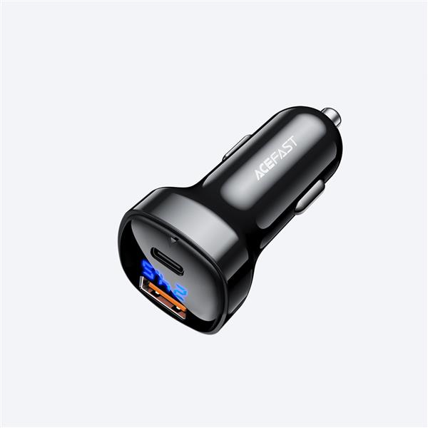 Acefast ładowarka samochodowa 66W USB Typ C / USB, PPS, Power Delivery, Quick Charge 4.0, AFC, FCP czarny (B4 black)-2270264