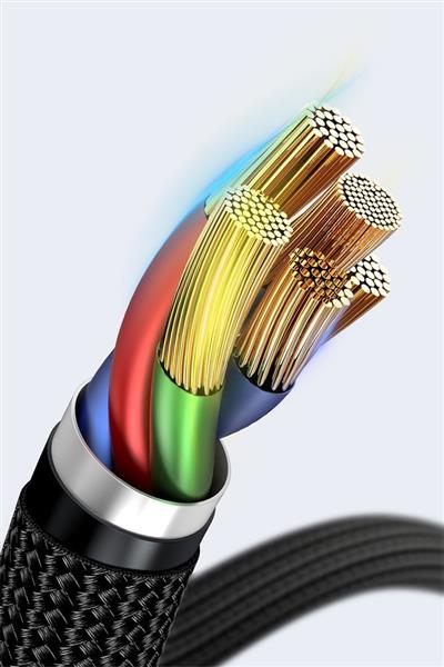 Baseus Cafule nylonowy kabel przewód USB Typ C Power Delivery 2.0 100W 20V 5A 2m szary (CATKLF-ALG1)-2148600