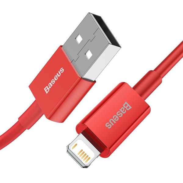 Baseus kabel Superior USB - Lightning 1,0 m 2,4A czerwony-2994397