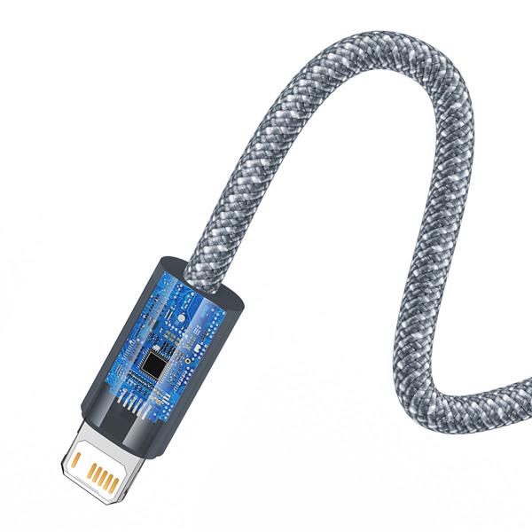 Baseus kabel do iPhone USB - Lightning 1m, 2,4A szary (CALD000416)-2281122