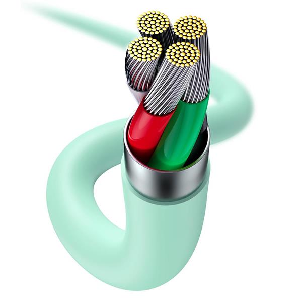 Baseus kabel Jelly Liquid USB - Lightning 1,2 m 2,4A zielony-3023730