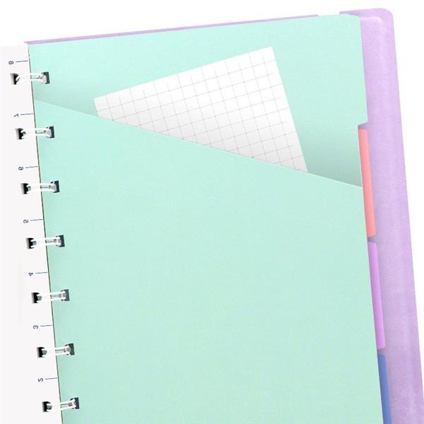 Notebook fILOFAX CLASSIC Pastels A5 blok w linie, pastelowy liliowy-3039835