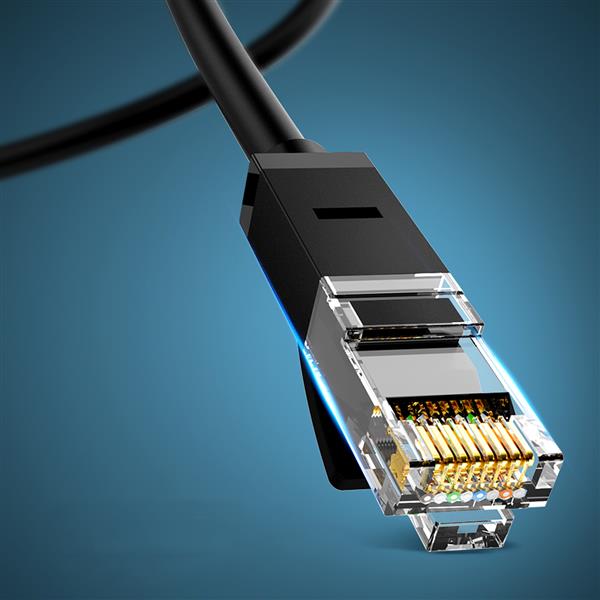 Ugreen kabel sieciowy internetowy LAN Ethernet U/UTP Cat. 6 1000Mb/s 8m czarny (NW102)-2964638