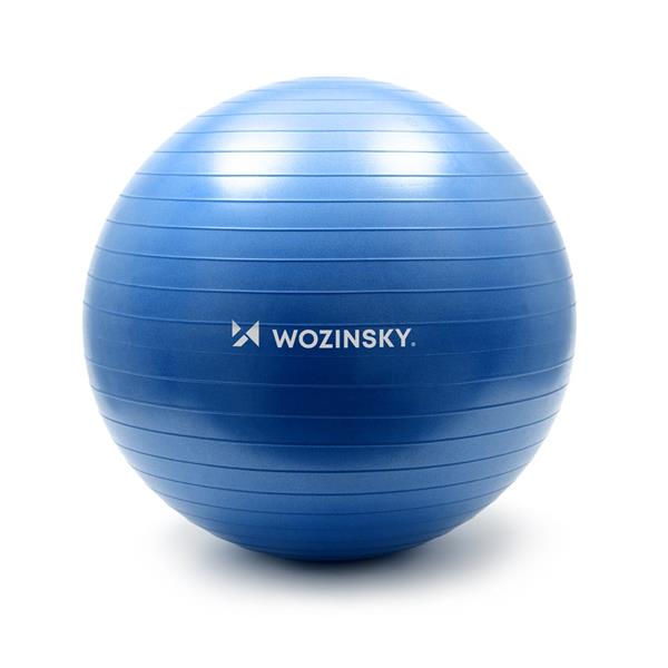 Wozinsky piłka gimnastyczna 65 cm do ćwiczeń rehabilitacyjna niebieski-2170621