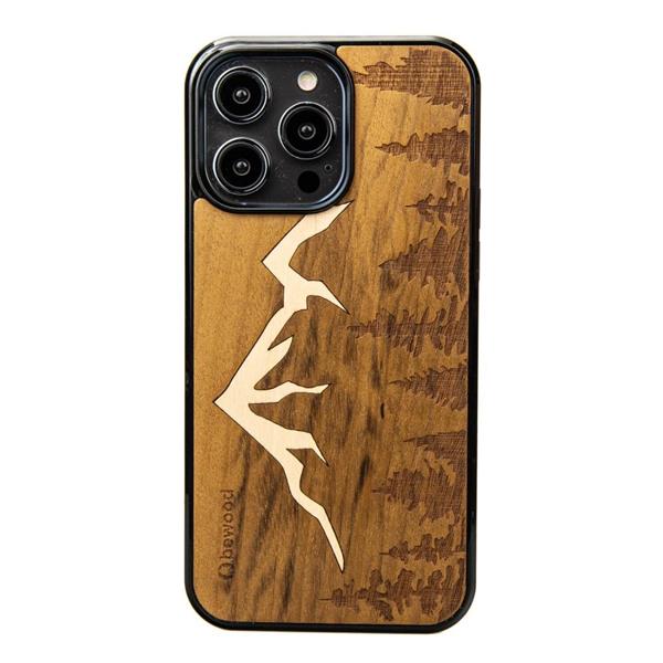Etui drewniane na iPhone 15 Pro Max Bewood Góry Imbuia-3140675