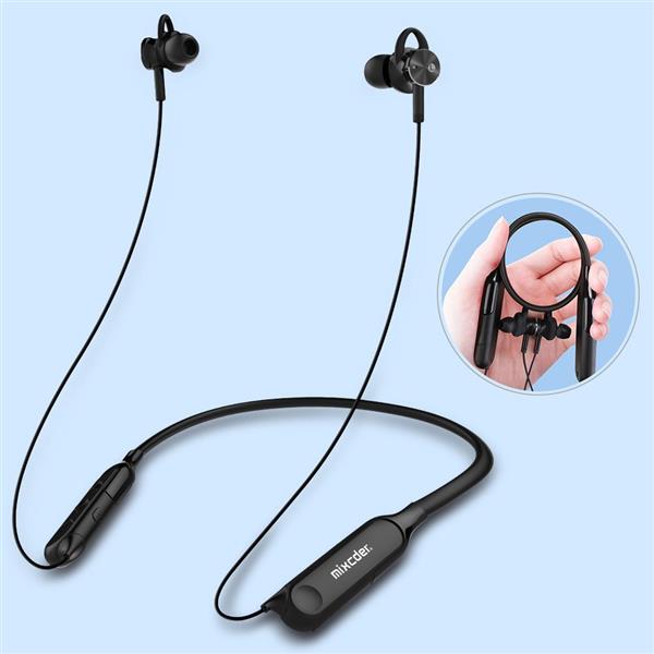 Mixcder wodoodporne IPX5 sportowe bezprzewodowe słuchawki Bluetooth 5.0 ANC (aktywna redukcja szumów) czarny (RX)-2194912
