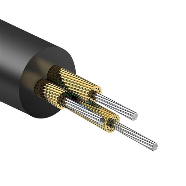 Dudao kątowy kabel przewód AUX mini jack 3.5mm 1m czarny (L11 black)-2148214