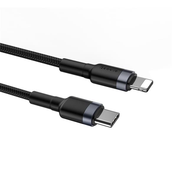 Baseus kabel Cafule PD USB-C - Lightning 1,0 m szaro-czarny 18W-2105809