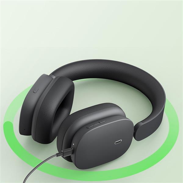 Baseus Bowie H1 słuchawki bezprzewodowe Bluetooth 5.2 ANC szary (NGTW230013)-2404061