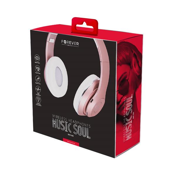 Forever słuchawki Bluetooth Music Soul BHS-300 nauszne różowe-2080319