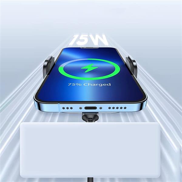 Joyroom samochodowy uchwyt magnetyczny bezprzewodowa indukcyjna ładowarka Qi 15W (kompatybilna z MagSafe do iPhone) na kratkę nawiewu (JR-ZS295)-2417522