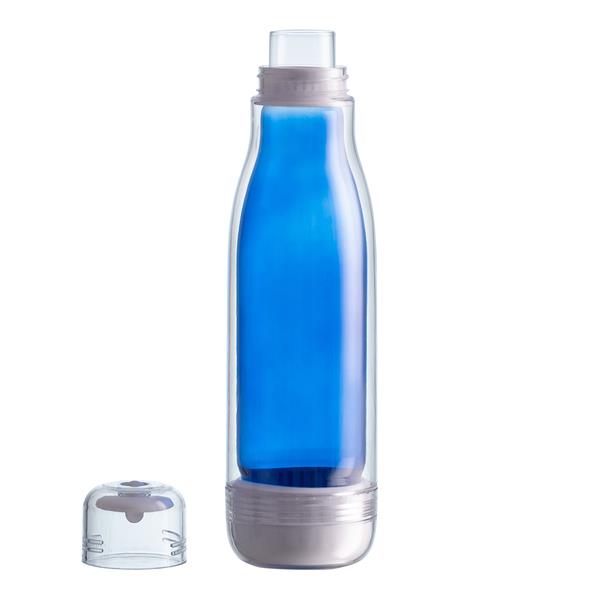 Butelka szklana z osłoną Smart 520 ml, niebieski-1632045