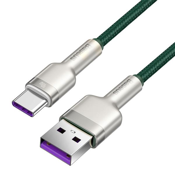 Baseus kabel Cafule Metal USB - USB-C 1,0 m zielony 40W-2099748