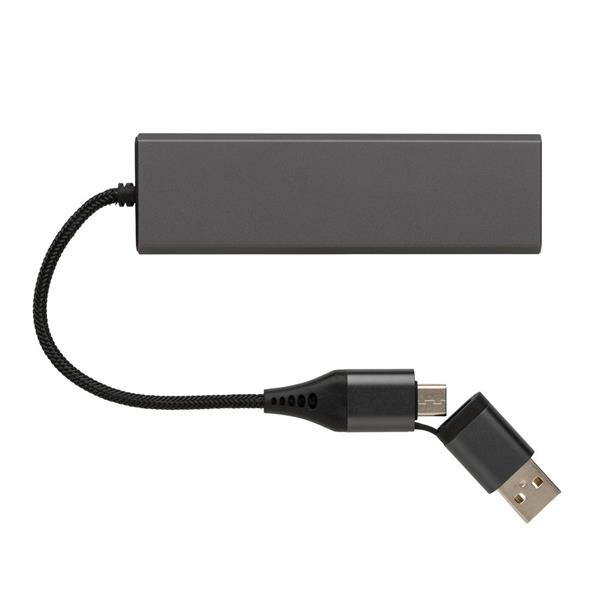 Hub USB 2.0 z USB C, aluminium z recyklingu-2652111