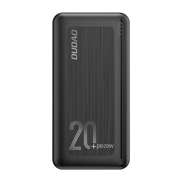 Dudao powerbank 20000 mAh Power Delivery 20 W Quick Charge 3.0 2x USB / USB Typ C czarny (K12PQ+ black)-2187443