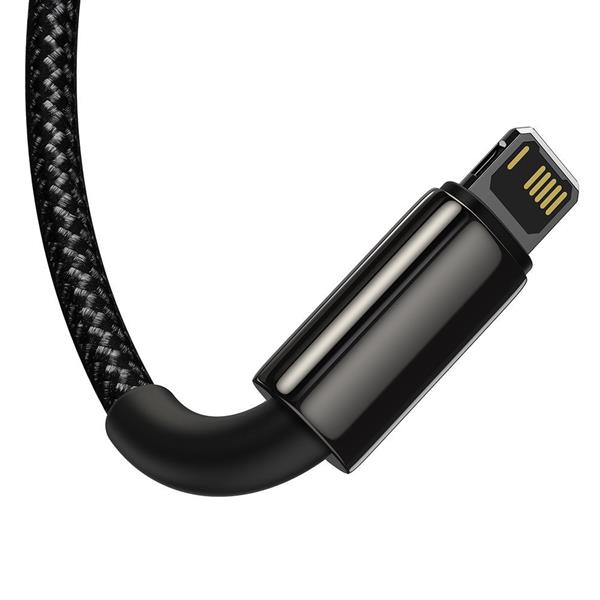 Baseus Tungsten 3w1 kabel USB - USB Typ C / Lightning / micro USB 3,5 A 1,5 m czarny (CAMLTWJ-01)-2187702