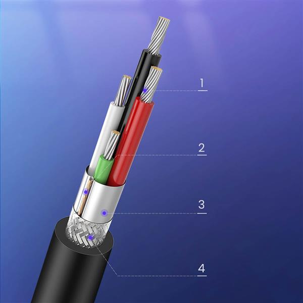 Ugreen kabel przewód do drukarki USB-A - USB-B 480Mb/s 5m czarny (US135)-2964411