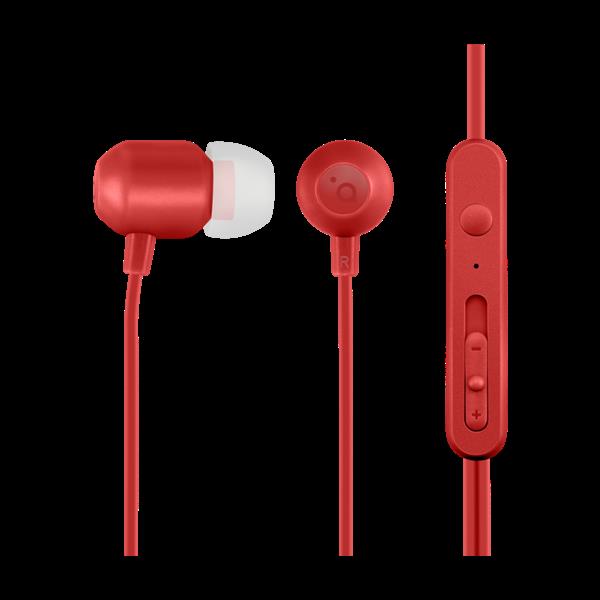 ACME EUROPE Słuchawki przewodowe douszne z mikrofonem HE21R czerwone-1572597