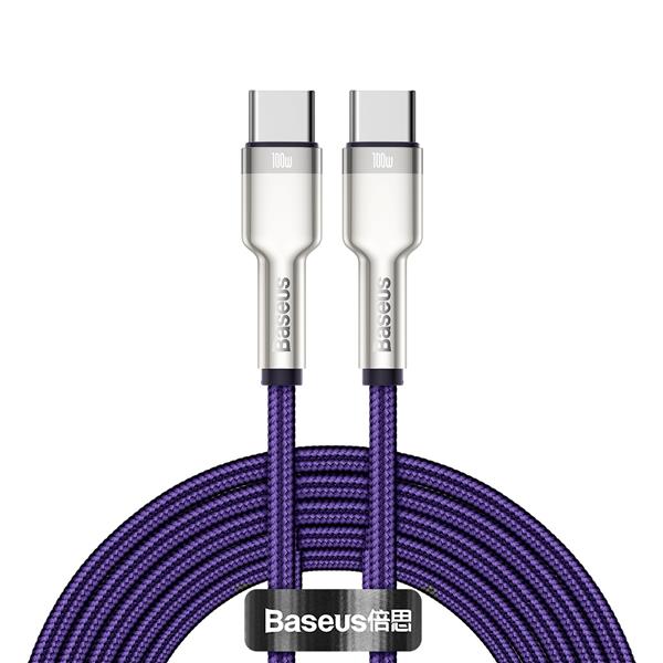 Baseus kabel Cafule Metal PD USB-C - USB-C 2,0 m fioletowy 100W-2116027