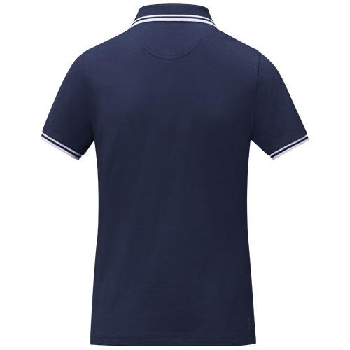 Damska koszulka polo Amarago z kontrastowymi paskami i krótkim rękawem-2337568