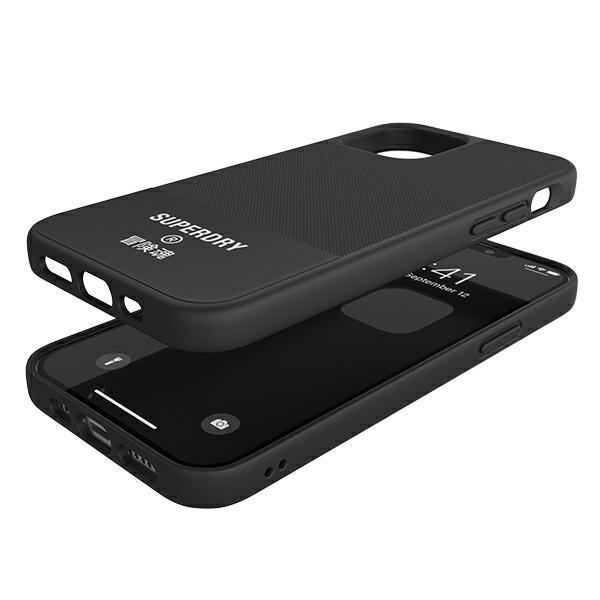SuperDry Moulded Canvas iPhone 12/12 Pro Case czarny/black 42585-2285014