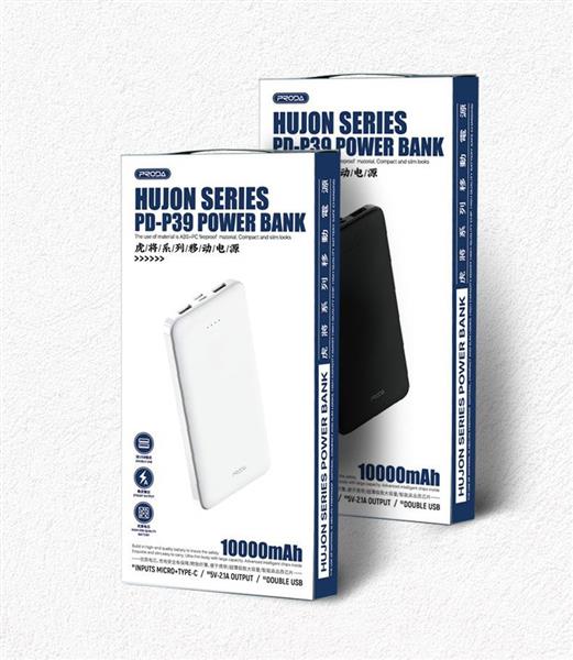 Proda power bank 10000mAh 2x USB czarny (PD-P39 black)-2148837