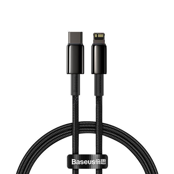 Baseus kabel Tungsten PD USB-C - Lightning 1,0 m czarny 20W-2066494