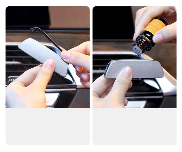 Baseus Metal Paddle ultracienki odświeżacz powietrza zapach samochodowy na kratkę wentylacyjną nawiew czarny (SUXUN-MP01)-2182516