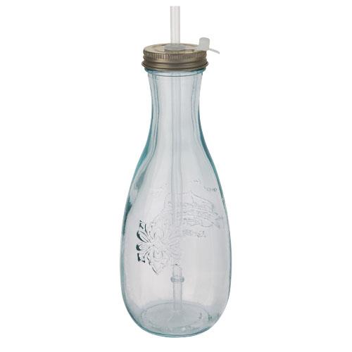 Butelka Polpa ze szkła z recyklingu ze słomką-2337876