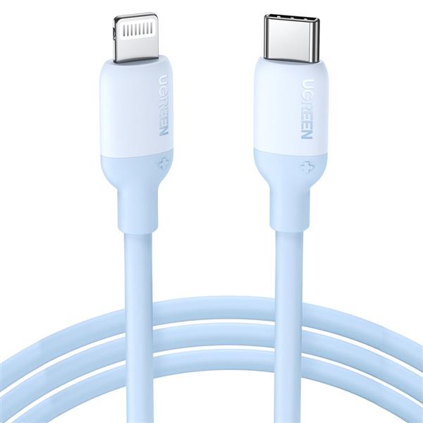 Ugreen kabel do szybkiego ładowania USB Typ C - Lightning (certyfikat MFI) Power Delivery 20W 1m niebieski (US387 20313)-2205352