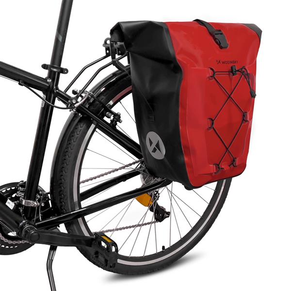 Wozinsky wodoodporna torba rowerowa sakwa na bagażnik 25l czerwony (WBB24RE)-2260819