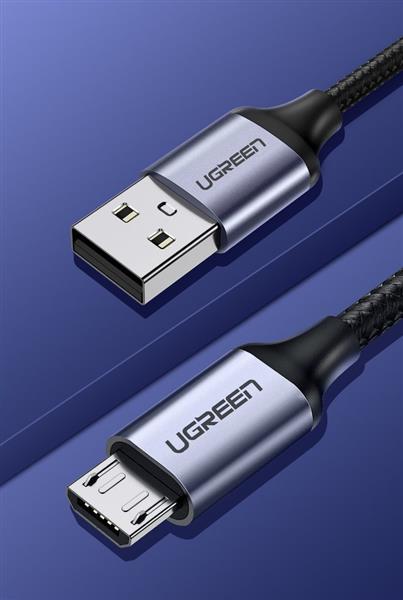 Ugreen kabel przewód USB - micro USB 0,5m szary (60145)-2150858