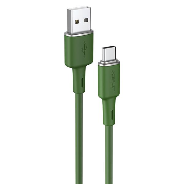 Acefast kabel USB - USB Typ C 1,2m, 3A zielony (C2-04 oliver green)-2270113