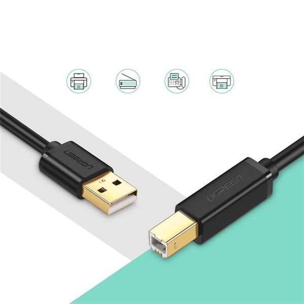 Ugreen kabel przewód USB - USB Typ B (kabel do drukarki) 3m czarny (10351)-2150915