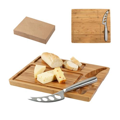 MALVIA. Bambusowa deska do serów z nożem-2593120