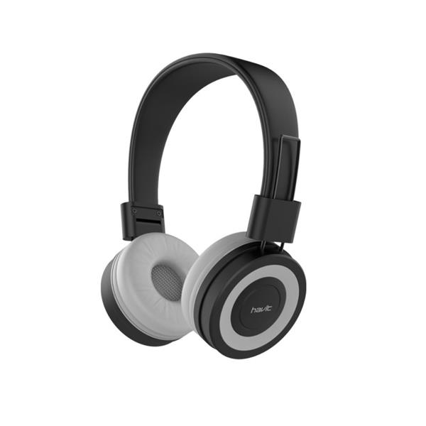 HAVIT słuchawki przewodowe HV-H2218d nauszne z mikrofonem czarno-szare-3037363