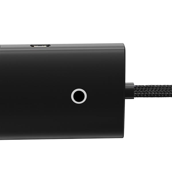 Baseus Lite Series HUB 4-Portowy (USB-A do 4xUSB-A 3.0) 0.25m czarny (WKQX030001)-2387336